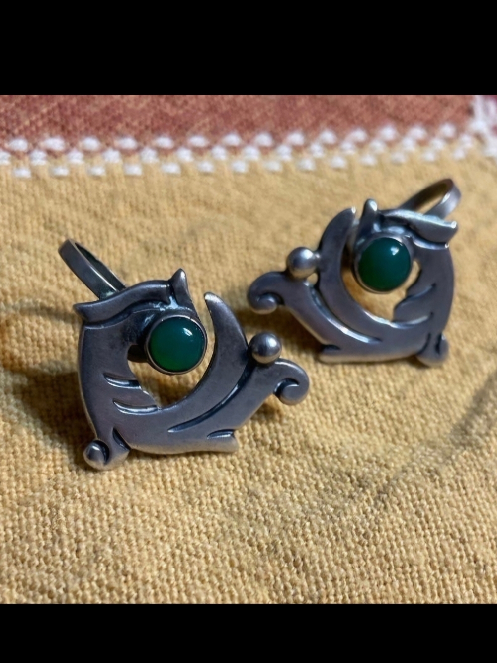 VINTAGE .925 Sterling Texco native American earrings